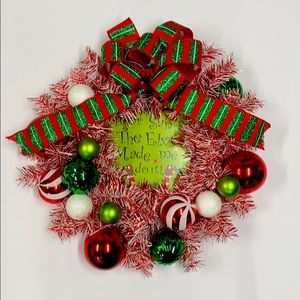 The Elves Made Me Do It Christmas Wreath